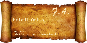 Friedl Anita névjegykártya